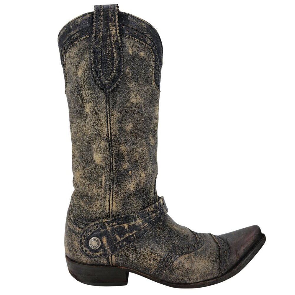 Old Gringo Mens Size 8.5D Distressed Leather Cowboy Western Boots Mexico CB